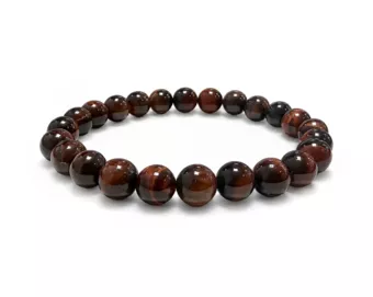 Rotes Tigerauge Armband A Perlen 8 mm
