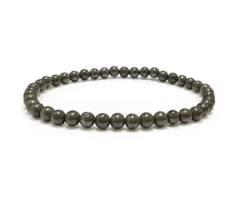 Pyrit-Armband A 4mm Perlen