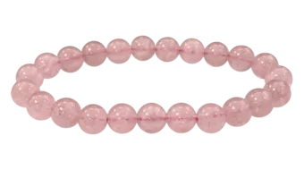 Armband Quarz Erdbeer Hematoide A Perlen 8mm