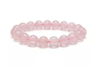 Rosenquarz Armband A 10mm Perlen
