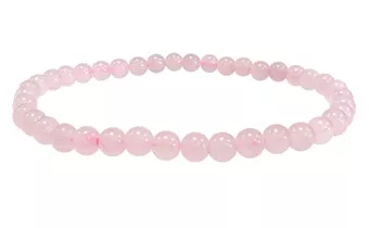 Rosenquarz Armband AB 4-5mm Perlen