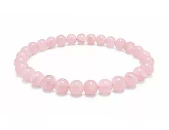 Rosenquarz Armband AB 6mm Perlen