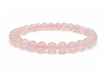 Rosenquarz A Armband 6-7mm Perlen