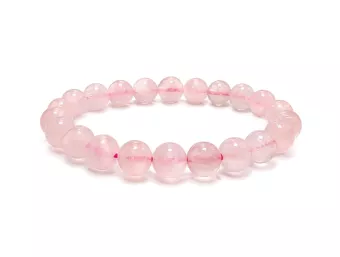 Rosenquarz Armband A 8mm Perlen