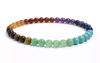 7-Chakren-Armband A mit 4-mm-Perlen