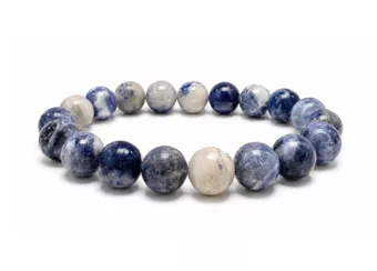 Sodalith-Armband AB mit 10-mm-Perlen