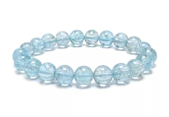 Blauer Topas Armband AAA 6-7mm Perlen