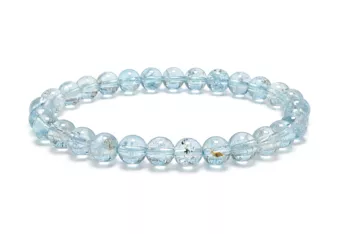 Blauer Topas Armband AAA 6-7mm Perlen
