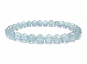 Blauer Topas Armband AAA 6-7mm Perlen