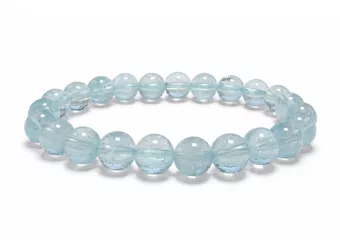 Blauer Topas Armband AAA 8mm Perlen