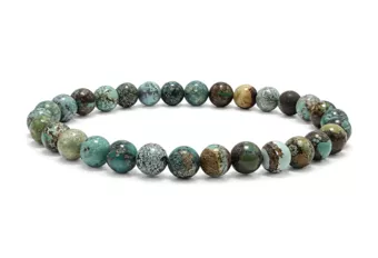 Natürliches türkisfarbenes Armband aus China mit 5–6 mm großen Perlen