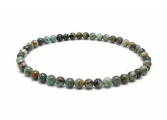 Armband aus natürlichem afrikanischem Türkis AB mit 4–5-mm-Perlen