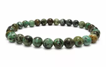 Armband aus natürlichem afrikanischem Türkis AB 6mm Perlen
