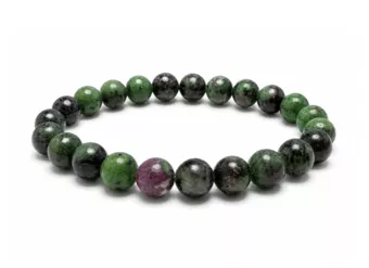 Rubin-Zoisit-Armband A mit 8–9-mm-Perlen