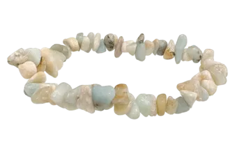 Armband Amazonit Mehrfarbige Chips 5-8 mm 18 cm