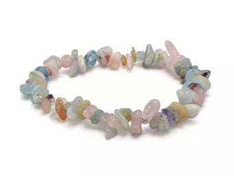 Beryll Aquamarin & Morganit Splitterarmband A 5-8mm