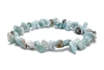 Larimar-Chips-Armband A+ 8–12 mm