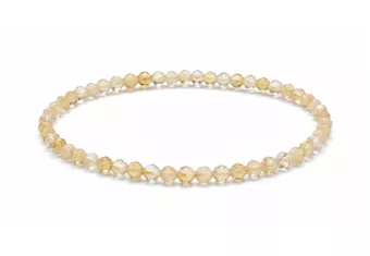 Armband aus natürlichem facettiertem Citrin Qualität AA – 3 mm Perlen