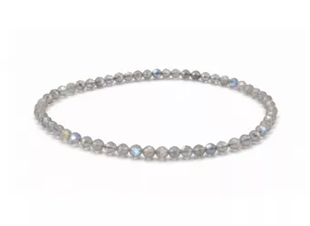Armband aus facettiertem Labradorit Qualität AA – 3 mm Perlen