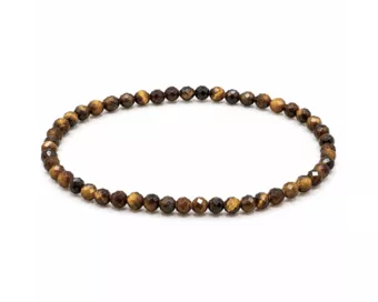 Armband aus facettiertem Tigerauge Qualität A – 3 mm Perlen