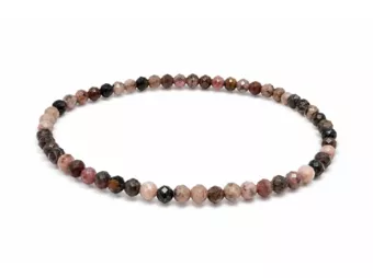 Armband aus facettiertem australischem Rhodonit Qualität A – 3 mm Perlen