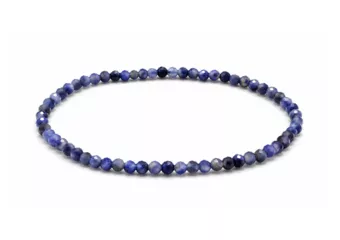 Armband aus facettiertem Sodalith Qualität A – 3 mm Perlen