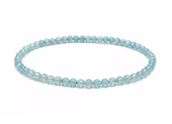 Armband aus Facettiertem Blautopas AAA – 3-mm-Perlen