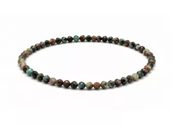 Armband aus facettiertem peruanischem Türkis A – 3-mm-Perlen