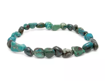 Chrysokoll-Armband aus Trommelsteinen A 6-8mm