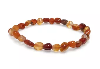 Karneol Armband mit Trommelsteinen A 6-8 mm