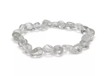 Bergkristall Armband mit Trommelsteinen A 6-8 mm