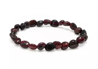 Roter Granat Armband mit Trommelsteinen A 6-8 mm