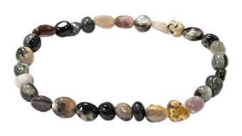 Ozean-Jaspis-Armband A+ gerollte Steine