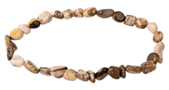 Landschaftsjaspis-Armband A gerollte Steine