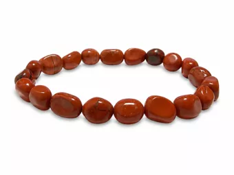Roter Jaspis Trommelstein-Armband A 5-8mm
