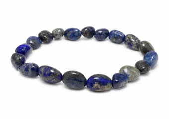 Lapislazuli Trommelstein-Armband A 6-8mm