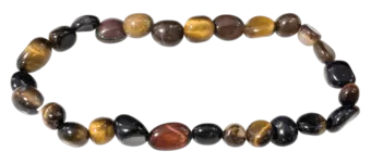 Multi-tigerauge Armband A gerollte Steine