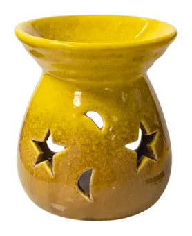 Keramik-Ölbrenner mit gelbem Farbverlauf, 8,5 cm