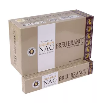 Räucherstäbchen Vijayshree Golden Nag Breu Branco 15g