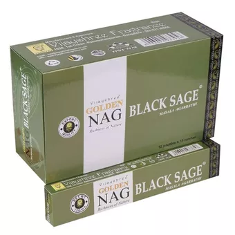 Räucherstäbchen Vijayshree Golden Nag Black Sage 15g
