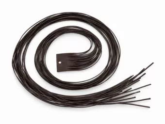 Set mit 20 Braunen Flachen Lederbändern 2 mm × 120 cm für Anhänger