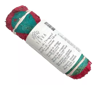 Weißes Salbei-Drachenblut und blaue Rosenblütenblätter Bündel 25–30 g 10 cm