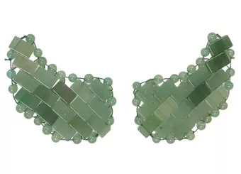 Augen-Patches aus grünem Aventurin aus Brasilien A