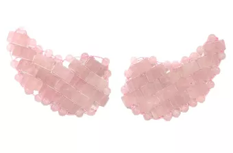 Rosenquarz-Augenpads aus Brasilien A+