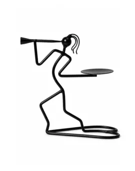 Metall-Kerzenhalter Musiker-Silhouette 23,5cm