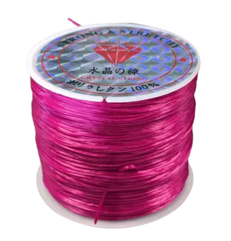 Flacher elastischer Faden Fuchsia 50m