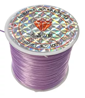 Hellviolettes flaches elastisches Kabel 50 m