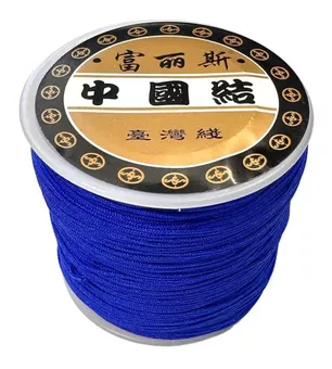 Blauer Polyesterschnurfaden 0.8 mm 100 Meter