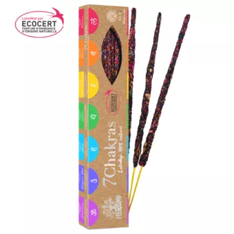 Herbio 7 Chakren Ecocert Smudge Räucherstäbchen 20g