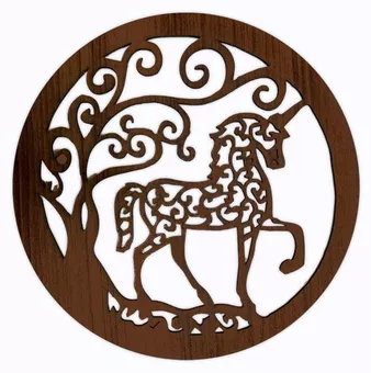 18 cm großes magnetisches Einhorn-Holzschild für HMD999